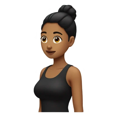 Girl with black tricep dips sticker