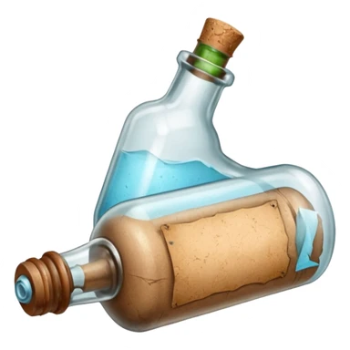 Message letter in Bottle sticker