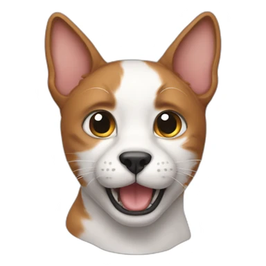 Cat with dog ears sticker