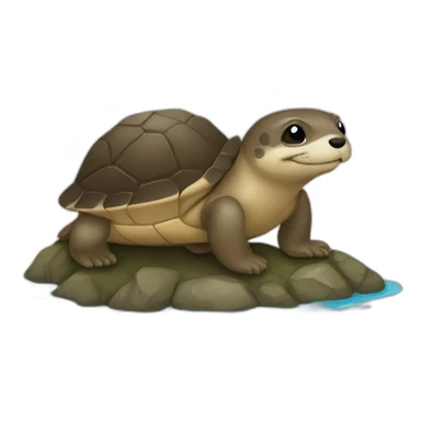 tortue et loutre sticker