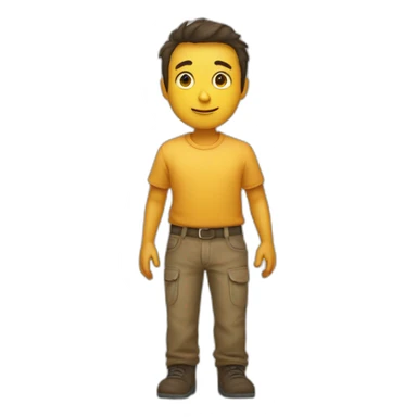 Humain à quatre pattes sur le sol sticker