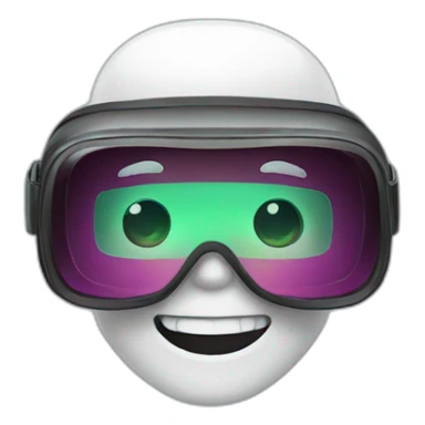 a neardental with virtual reality goggles sticker