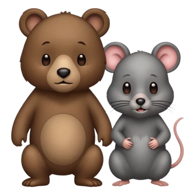 bear and mouse sepearate sticker
