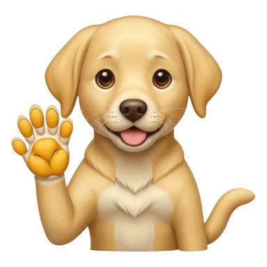 Yellow Labrador raising paw sticker