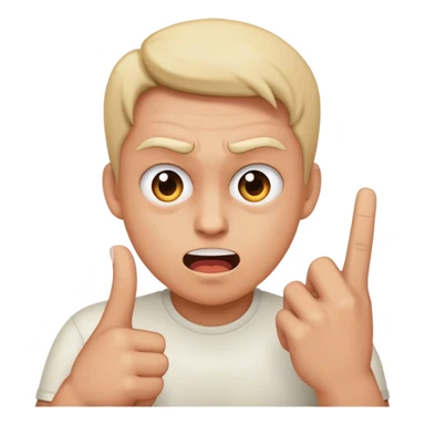 Flipping off mad sticker