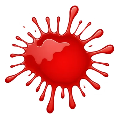 paint splatter, only bucket, spilled paint, red color. sticker