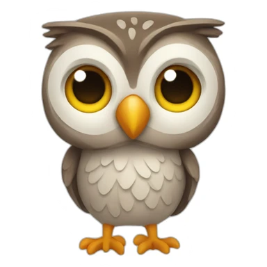 Happy owl sticker