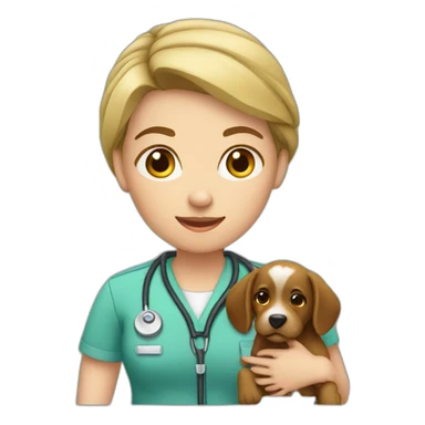 Vet girl sticker