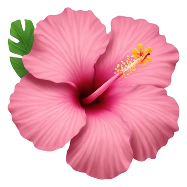 pink hibiscus flower sticker