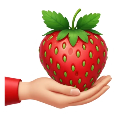 Strawberry with its own hands sticker
