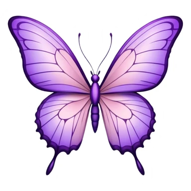 a stunningly detailed butterfly with lilac and purple wings. The wings should display a harmonious blend of swirling and geometric designs, giving them a mystical and artistic feel. The butterfly should have a graceful, elongated body with a subtle metallic sheen, enhancing its enchanting presence. lavender blush  sticker
