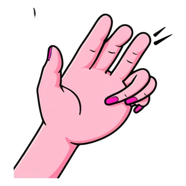 Pink middle finger flipping someone off sticker