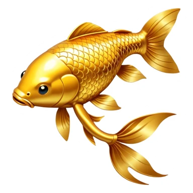 gold made koi fish sticker