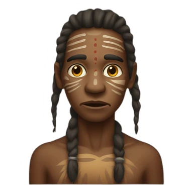 Aborigine is afraid sticker