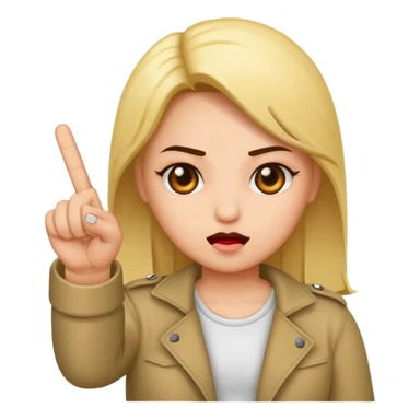 A baddie showing middle finger  sticker