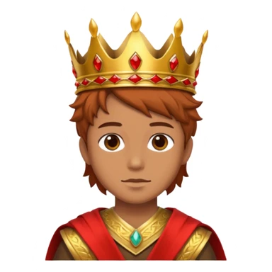 Autumn King – maple crown + bronze sash,Red Kings. sticker