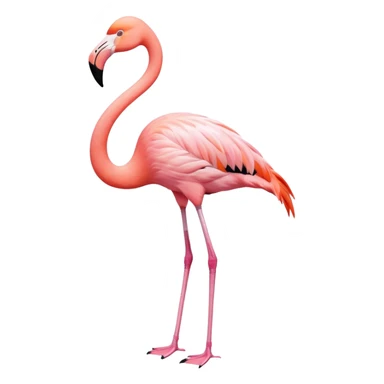 flamingo standing on one leg sticker
