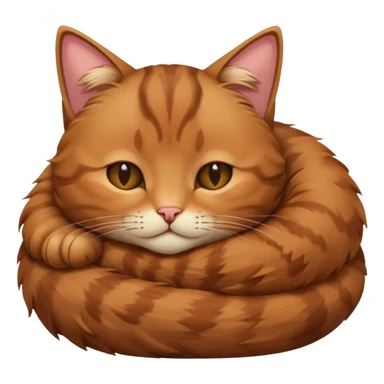 brown cat taking a nap sticker