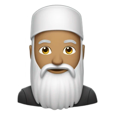 a Muslim with a white long beard boxing elon musk sticker