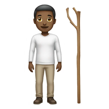 black man standing stick-straight  sticker