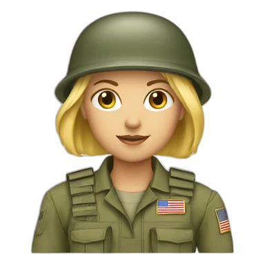 solder-female-blonde sticker