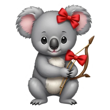 Koala with a bow sticker