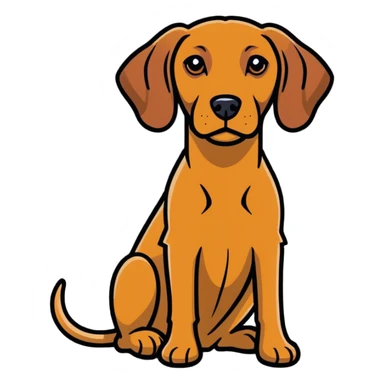 A vizsla dog  sticker