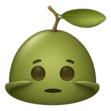 olive with an olive hat sticker