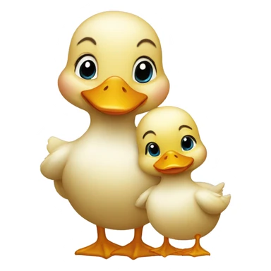 Baby ducks with mama duck sticker