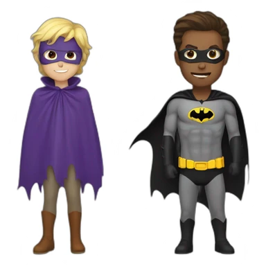 Robin and bat man sticker