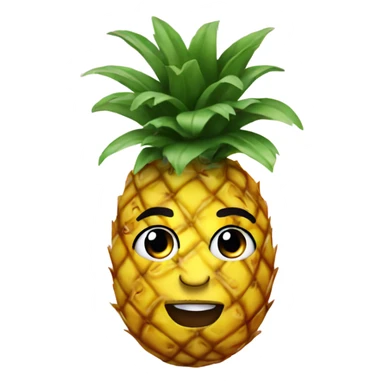 pineapple with makeup sticker