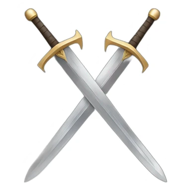 "Design detailed swords crossed in battle, on a historic battlefield." sticker