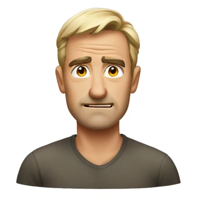 Australian dad but mad, not smiling, mad eyebrows  sticker