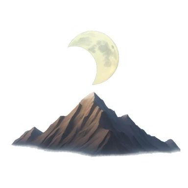 Mountain moon sticker