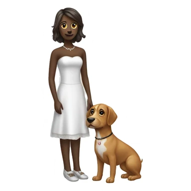 a Dog marrying a girl sticker