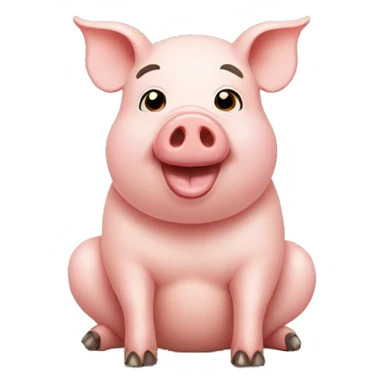 Pig with a sign of the sun  sticker