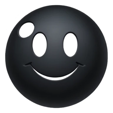 Black Ball with MB written on in the middle of it. Nothing else no holes or anything. sticker