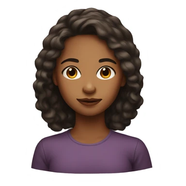 portrait of medium skinned girl sticker