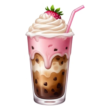 Iced coffee with strawberry cold foam  sticker