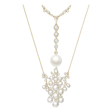 Diamond and Pearl necklace sticker