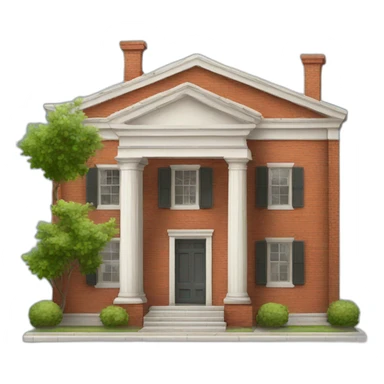 Brick Greek Revival Home sticker