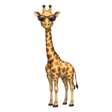 Giraffe with sunglasses sticker