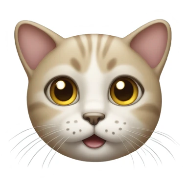 Cat nervous smiling sticker