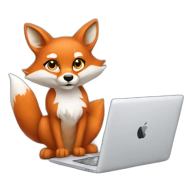 foxy lady with a macbook sticker