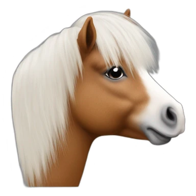 side view of a shetland pony sticker