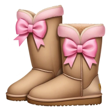 Uggs with a pink bow sticker