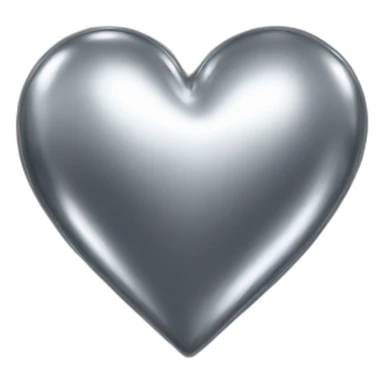 Chrome heart sticker