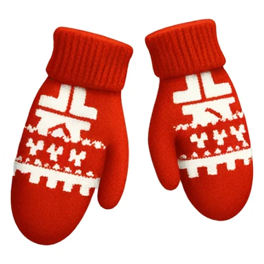 Red mittens sticker