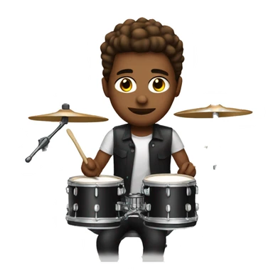 drummer with drum kit  sticker