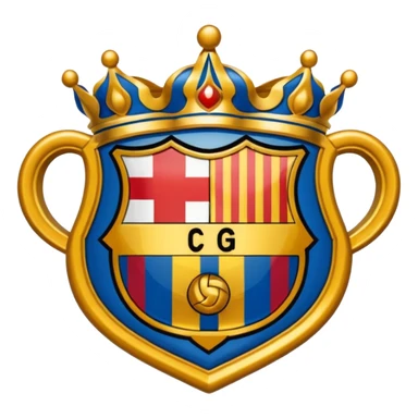 El escudo del Barcelona con unas esposas sticker